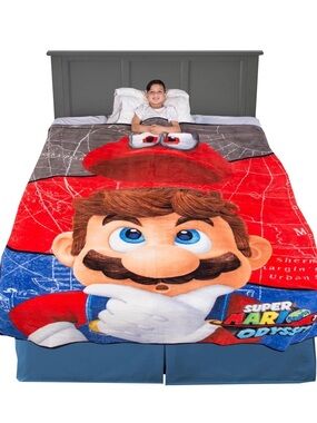 Nintendo Super Mario Odyssey Throw Blanket 62in by 90in